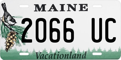ME license plate 2066UC