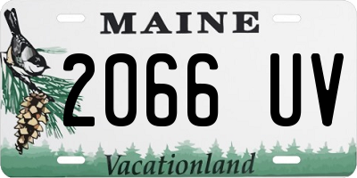 ME license plate 2066UV