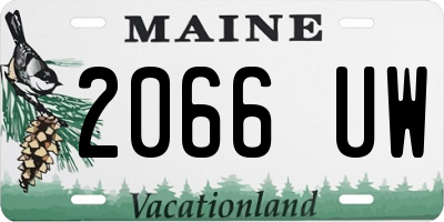 ME license plate 2066UW