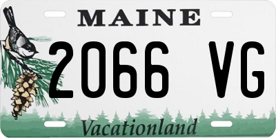 ME license plate 2066VG