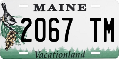 ME license plate 2067TM
