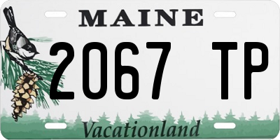 ME license plate 2067TP