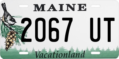 ME license plate 2067UT