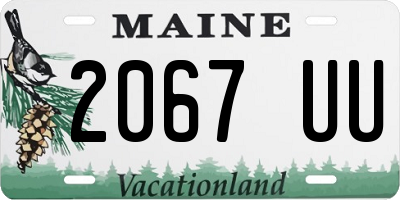 ME license plate 2067UU