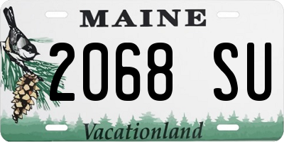ME license plate 2068SU