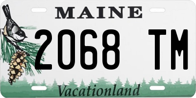 ME license plate 2068TM