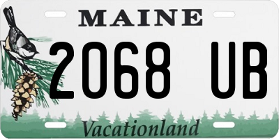ME license plate 2068UB