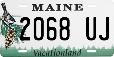 ME license plate 2068UJ