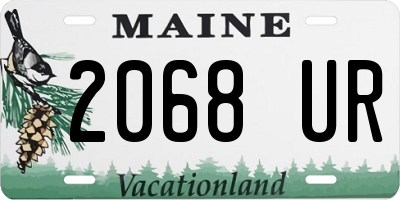 ME license plate 2068UR