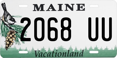 ME license plate 2068UU