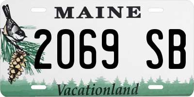 ME license plate 2069SB