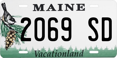 ME license plate 2069SD