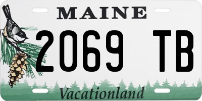 ME license plate 2069TB