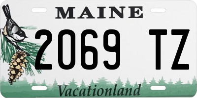 ME license plate 2069TZ