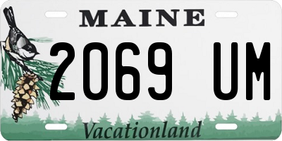 ME license plate 2069UM