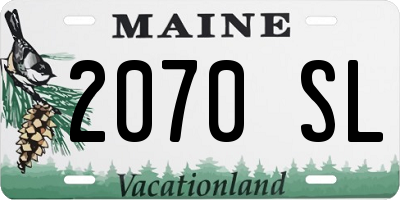 ME license plate 2070SL