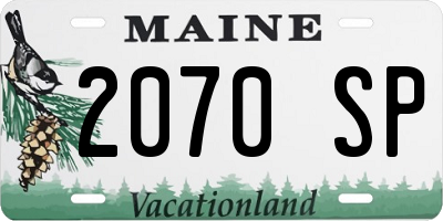 ME license plate 2070SP