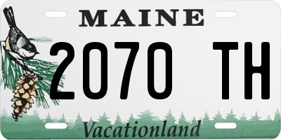 ME license plate 2070TH