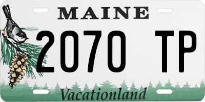 ME license plate 2070TP