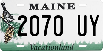 ME license plate 2070UY