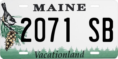 ME license plate 2071SB