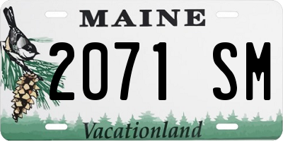 ME license plate 2071SM