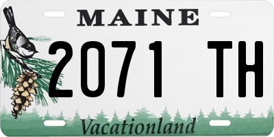 ME license plate 2071TH