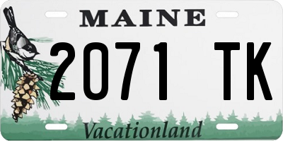 ME license plate 2071TK