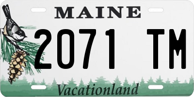 ME license plate 2071TM