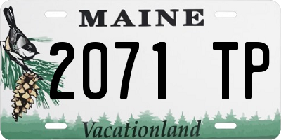 ME license plate 2071TP