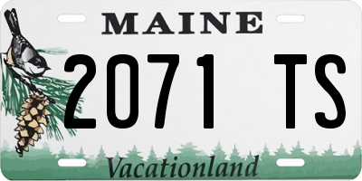 ME license plate 2071TS
