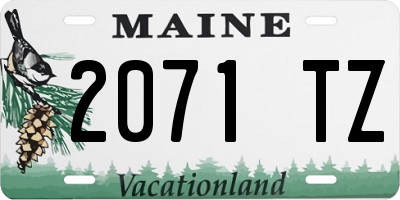 ME license plate 2071TZ