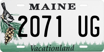 ME license plate 2071UG
