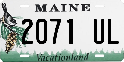 ME license plate 2071UL