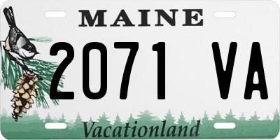 ME license plate 2071VA