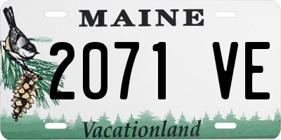 ME license plate 2071VE