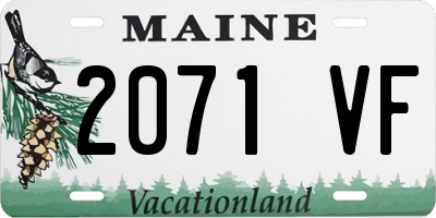 ME license plate 2071VF