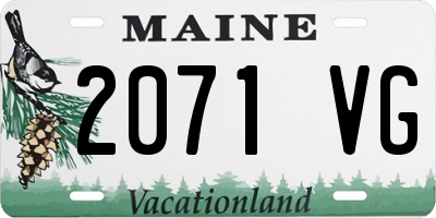 ME license plate 2071VG