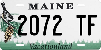ME license plate 2072TF