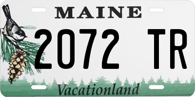 ME license plate 2072TR
