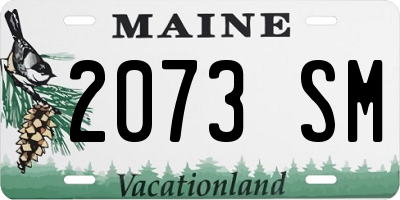 ME license plate 2073SM