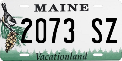 ME license plate 2073SZ