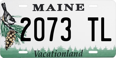 ME license plate 2073TL