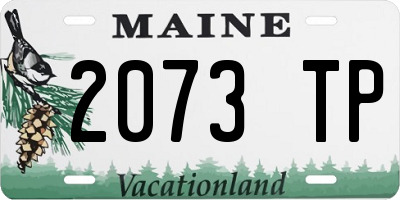 ME license plate 2073TP