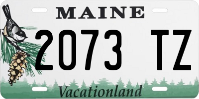 ME license plate 2073TZ