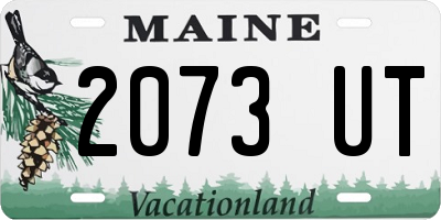 ME license plate 2073UT