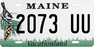 ME license plate 2073UU