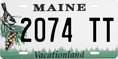 ME license plate 2074TT
