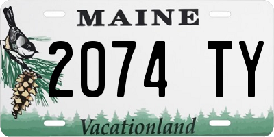 ME license plate 2074TY