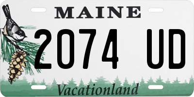 ME license plate 2074UD